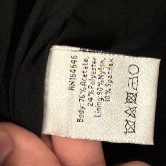 Mestiza Womens Black Satin Lapel Embroidered Formal Blazer size 4 - Picture 5 of 7